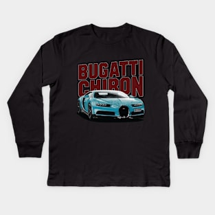 Bugatti Chiron Vintage Car Kids Long Sleeve T-Shirt